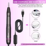 MAYCREATE® Nail Drill Machine Professional, 20000rpm Adjustable Electric Nail Filer Machine with 25pcs Accessories, Portable Manicure Pedicure Kit for Women, Nail Salon, Acrylic Gels Callus Removal - Image 2