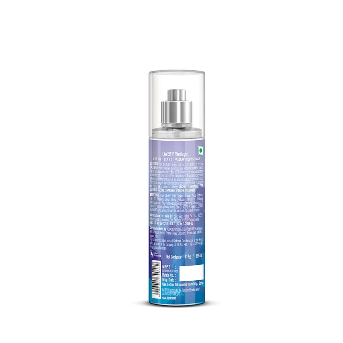 Layer’r Wottagirl Mystic Island Body Splash, 135 ml Premium Long-lasting Body Mist Spray for Women, Breezy Tropical Fragrance, Ideal for Everyday Use, Non-Irritating & Refreshing - Image 8
