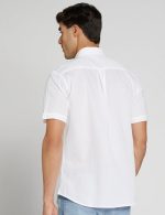 U.S. POLO ASSN. Men's Solid Cotton Linen Spread Collar Half Sleeve Shirts - Image 2