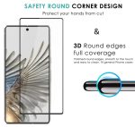Amazon Brand - Solimo Tempered Glass Screen Protector Compatible for Google Pixel 6A with Edge-To-Edge Protector HD Full Coverage and Easy Installation Kit Black - Image 3