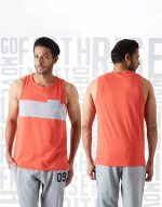 Alan Jones Clothing Men's Cotton Colorblocked Sleeveless Regular Fit T-Shirt - Image 4