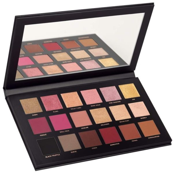 LA OTTER 18 Shades Rose Gold Edition Eyeshadow Palette with Mirror - Shimmer, and Matte Eye Shadow |