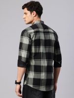 Majestic Man Stylish Slim Fit Cotton Spread Collar Checked Casual Shirt - Image 5