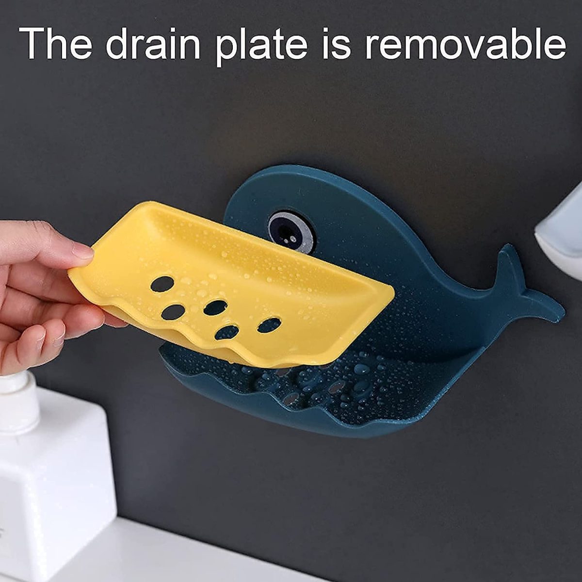 HYLOL Soap Stand Holder for Bathroom Kitchen Sink Magic Stickers Wall Mounted (Pack of 2 Pcs) Soap Dish Holder, Fish Design Random Color(Plastic) - Image 4