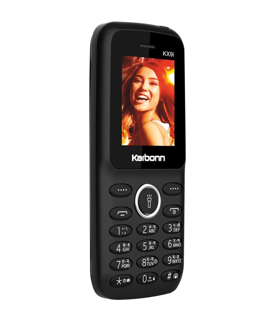 Karbonn kx9i Dual GSM SIM KEYPAD Mobile 4.5cm(1.8) Bright Screen 1000mAh Battery Camera Music Player Video Player & Video Recorder Coal Black