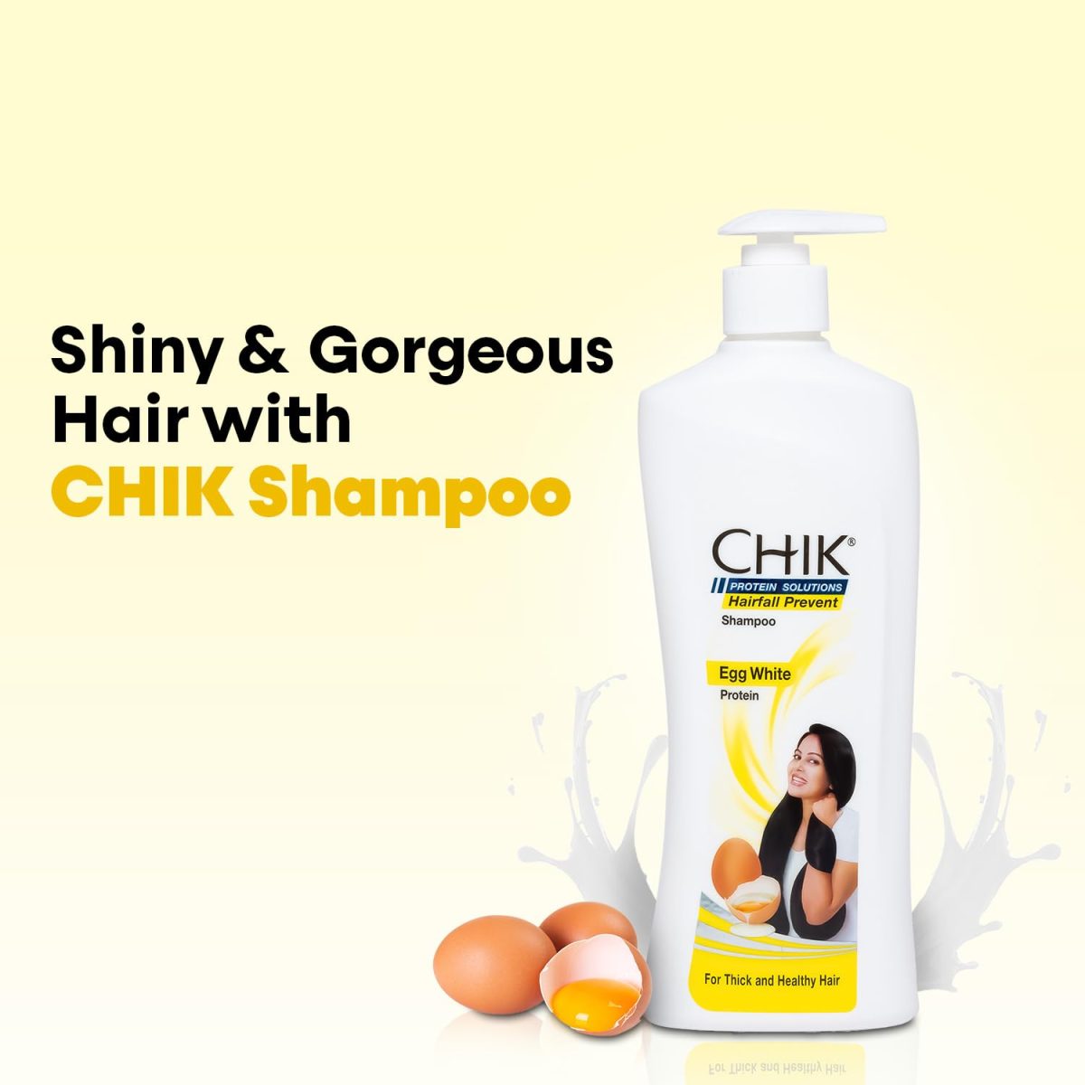 Chik Protein Solution Hairfall Prevent Shampoo, With Goodness Of Egg White, For Thick And Healthier Hair (340ml) - Image 4