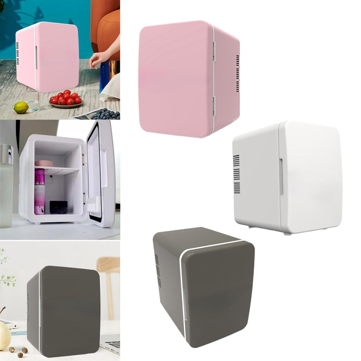 ATORSE® 4L Mini Fridge Multiuse Cosmetics Fridge for Desktop Living Room Small Place White - Image 4