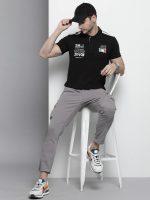 The Indian Garage Co Men Cotton Slim Fit Placement Print Polo Collar Tshirt - Image 4