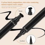 Ghelonadi 2 In 1 Eyeliner Pen Waterproof With Makeup Star Shape Stamp Double Heads For Body Face Painting Long Lasting Liquid Matte Eye Pen Makeup Tool Kit (Pack Of 1Pc), Black - Image 3