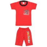 SR Kids Boys Cotton Half Sleeve Rib Neck Self Design Tshirts and 3/4 Shorts Multi-Color Pack of 5 - Image 3