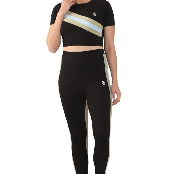 Zicada Women's Top & Bottom Set Gym Wear | Jogging Wear | Sports Running Suits For womens