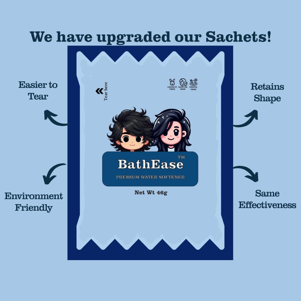 BathEase Premium Water Softener (For Ground and Borewell Water) | Immediately Reduces Hardness and Balances pH | Helps with Hair Loss Due to Hard Water | Brightens Dull Skin Due to Hard Water | Easy to Use - Pack of 1 (8 sachets) - Image 9