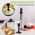 INALSA Hand Blender 1500 W|Silent DC Copper Motor|European Stepless Variable Speed Design| X.Large 1L Chopper|Unique Potato Masher| Detachable| Stainless Steel-Robot INOX 1500 StepUp - Image 5
