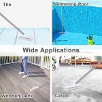 Multifunctional Bathroom Cleaning Brush with Wiper 2 in 1Tiles Cleaning Brush Floor Scrub Bathroom Brush with Long Handle 120° Rotate Bathroom (2in1Bathroom Cleaning Brush, White) - Image 6