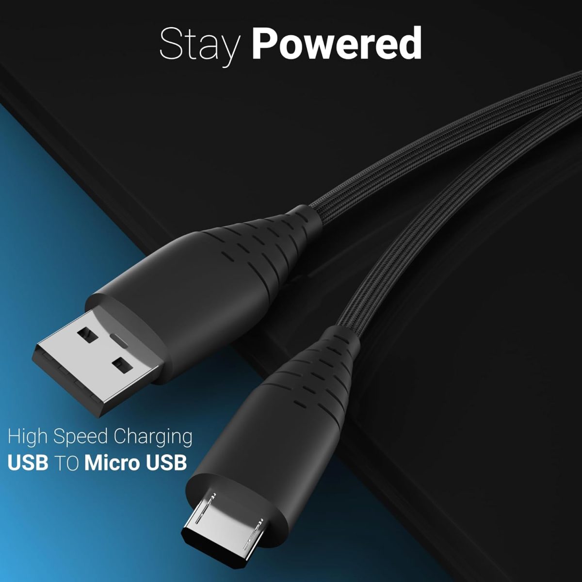Basesailor Original 60W USB to Micro Fast Charging Braided Cable, Compatible for Galaxy S7/S6/Note/LG/Nexus/Nokia/Kindle/ PS4/Xbox One Controller & Other USB 2.0 Devices,High Speed Data Transmission - Image 8