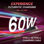 Portronics Silklink 60W PD Type-C to Type C Fast charging Cable for Type C Smartphone and Devices,Premium Silicon Cable, 1M(Red) - Image 3