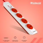Goldmedal Curve Plus 205102 Plastic i-Design 4x1 Power Strip (White) (205103) - Image 2