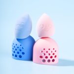 PAC Mr. & Mrs. Bounce (2 Pc)| Beauty Blender Makeup Sponge for Face Makeup | Velvet Soft Sponge for Foundation, Creams & Powders with Case | For All Skin Types - Soft, Reusable & Washable (Blue, Pink) - Image 4