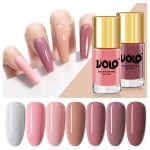 Volo Gloss Shine Blood Red Nail Polish Glitter High Shine Golden Nail Paint Set of 2 Pcs Long Stay on Nails 19.8 ml - Image 2