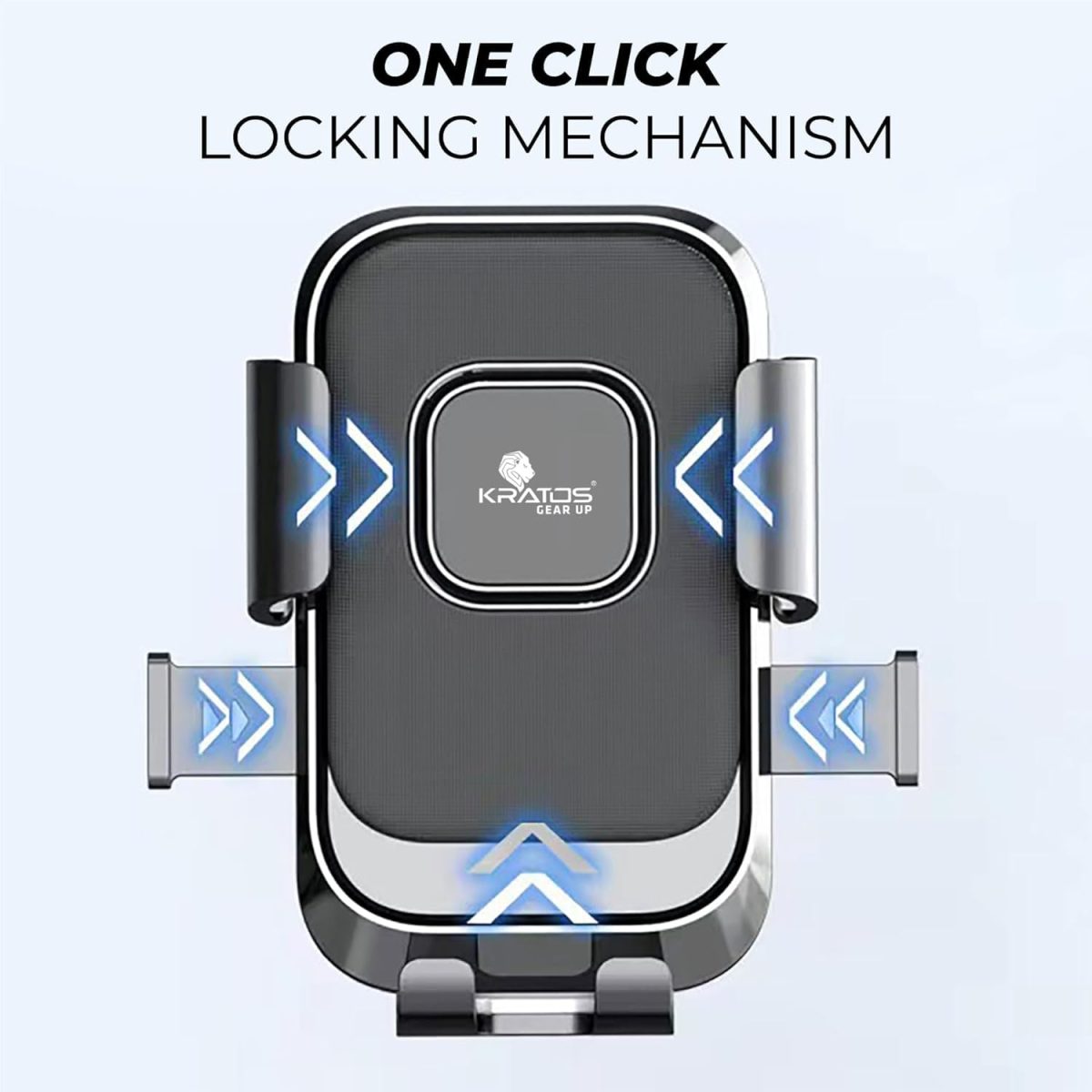 Kratos Moto-B2 Mobile Holder for Bikes with One Click Locking, Mirror Fitting Style, Anti-Shake-Firm Grip, 360° Rotation, Mobile Holder for Scooty, Activa, Jupiter, Electric Scooters & Bikes - Image 5