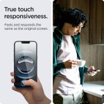 Spigen EZ Fit Tempered Glass Screen Protector Guard for iPhone 16e/14/13/13 Pro - 2 Pack - Image 4