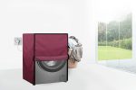 Stylista Washing Machine Cover Compatible for Samsung 8 kg WW80K5210WW Front Load Maroon - Image 2