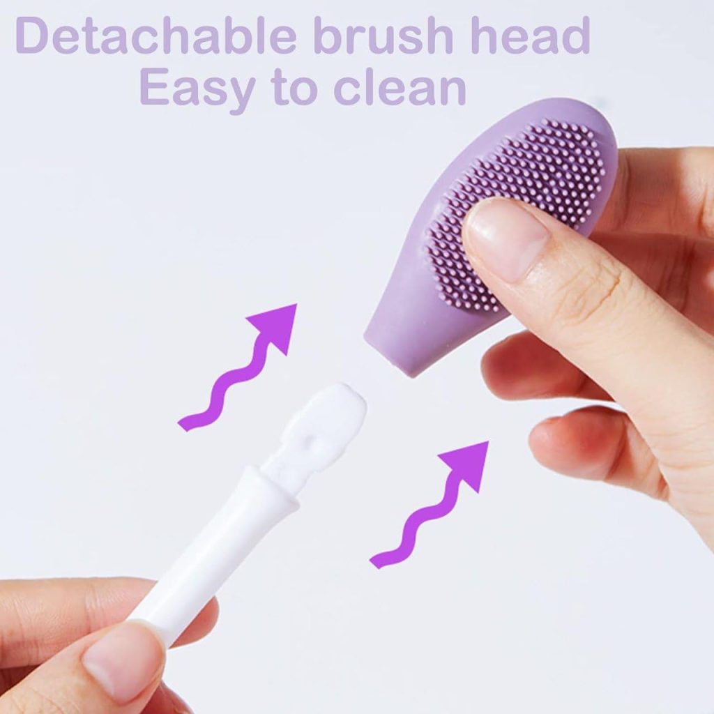 VIETNAM Beauty Silicone Face Mask Applicator Makeup Brush Double-Ended Facial Mask Brush for Mud, Clay, Charcoal Mixed Mask，Soft Makeup Beauty Brush Tools for Apply Cream, Lotion PACK OF 2