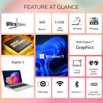Acer Aspire 3 AMD Ryzen 3-7330U Processor Laptop with 39.62 cm (15.6") Full HD LED-Backlit IPS Display (8 GB RAM/512 GB SSD/WiFi 6/AMD Radeon Graphics/Win11 Home/55Wh) A325-42, Pure Silver, 1.79KG - Image 2