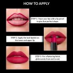 Stars Cosmetics Lush Lipstick Heavily Pigmented Vibrant Long Lasting Full Coverage Light Weight Soft Creamy waterproof Semi Matte Finish For Girl & Women (No.9 Deep Red) 4.2g - Image 3