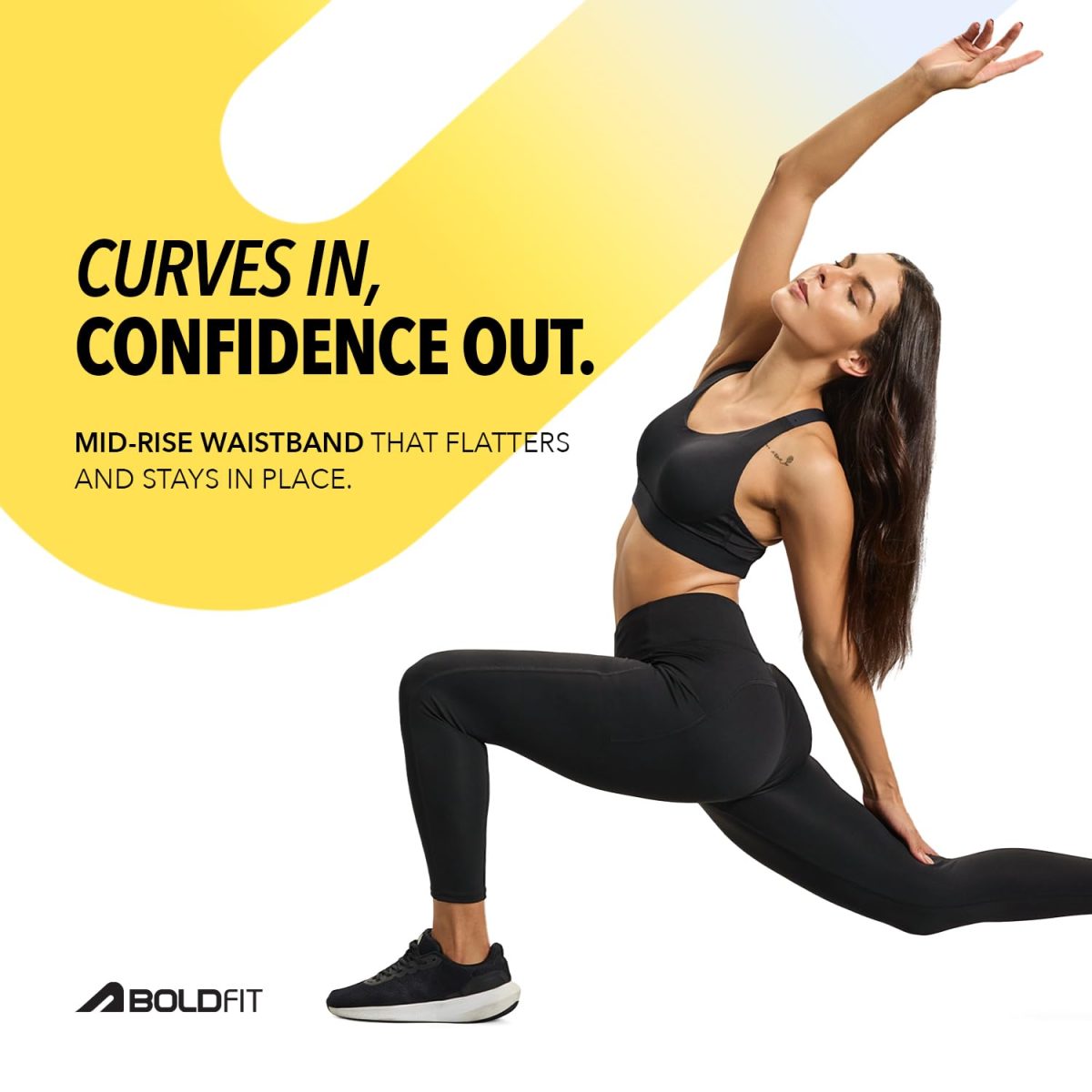 Boldfit Mid-Rise Ankle-Length Gym Leggings for Women – Breathable, Stretchy Polyster Yoga Pants, Sweat-Wicking, Non-See-Through Activewear, Workout Tights Jeggings with Pockets-Black - Image 7