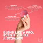 SIMPLYNAM Pro Microfibre Makeup Sponge | Seamless Blending for Foundation, Blush & Contour | Minimizes Product Absorption | Vegan & Latex-Free | Dry & Wet Use | Precision Design | Malaga Wine - Image 5