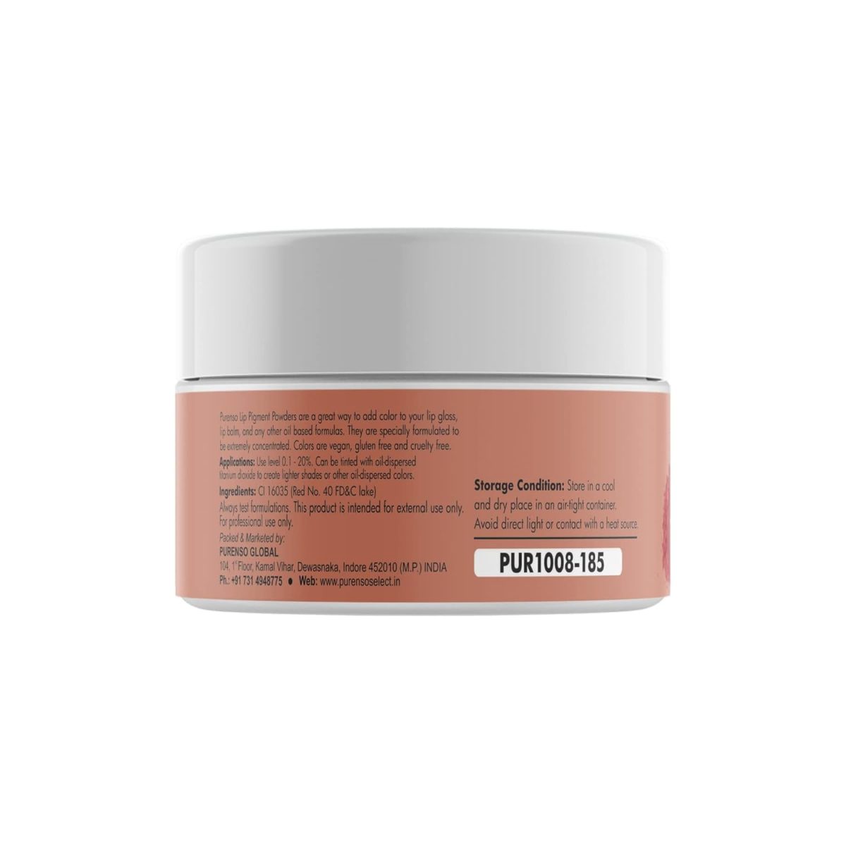 Purenso Select - Lip Pigment Powder - Carmine Red (10g x 1 Jar) - Image 2