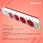 Goldmedal Curve Plus 205102 Plastic i-Design 4x1 Power Strip (White) (205103) - Image 3