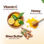 Mamaearth Vitamin C Daily Glow Body Lotion For Skin Brightening with Vitamin C & Honey 400ml|Nourishes Dry Skin|48 H Moisturization| 100% Natural Butter | Non-Greasy Smooth Skin | For All Skin Types - Image 6