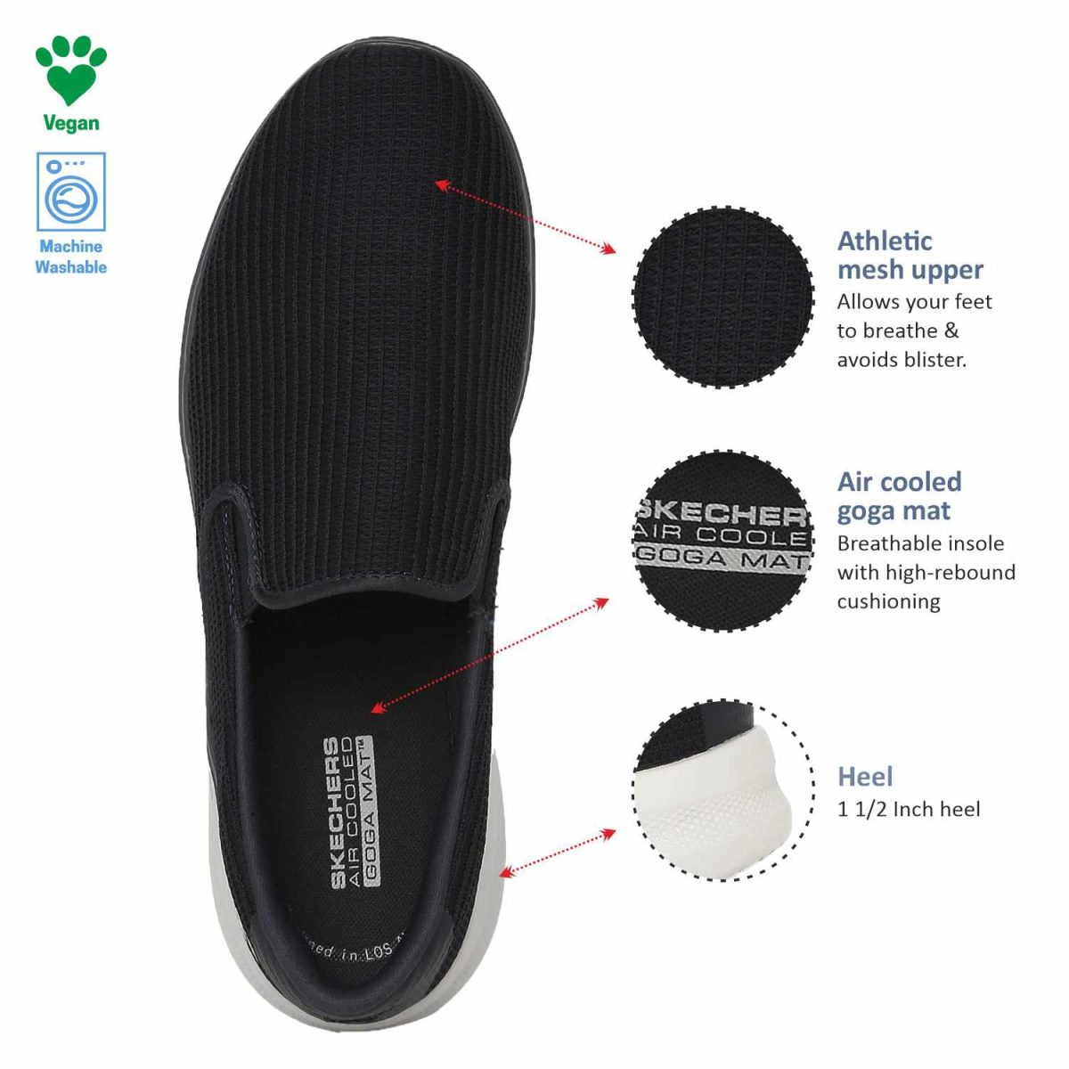 Skechers Men Go Walk 6 Anaglyph Walking Shoes - Image 5