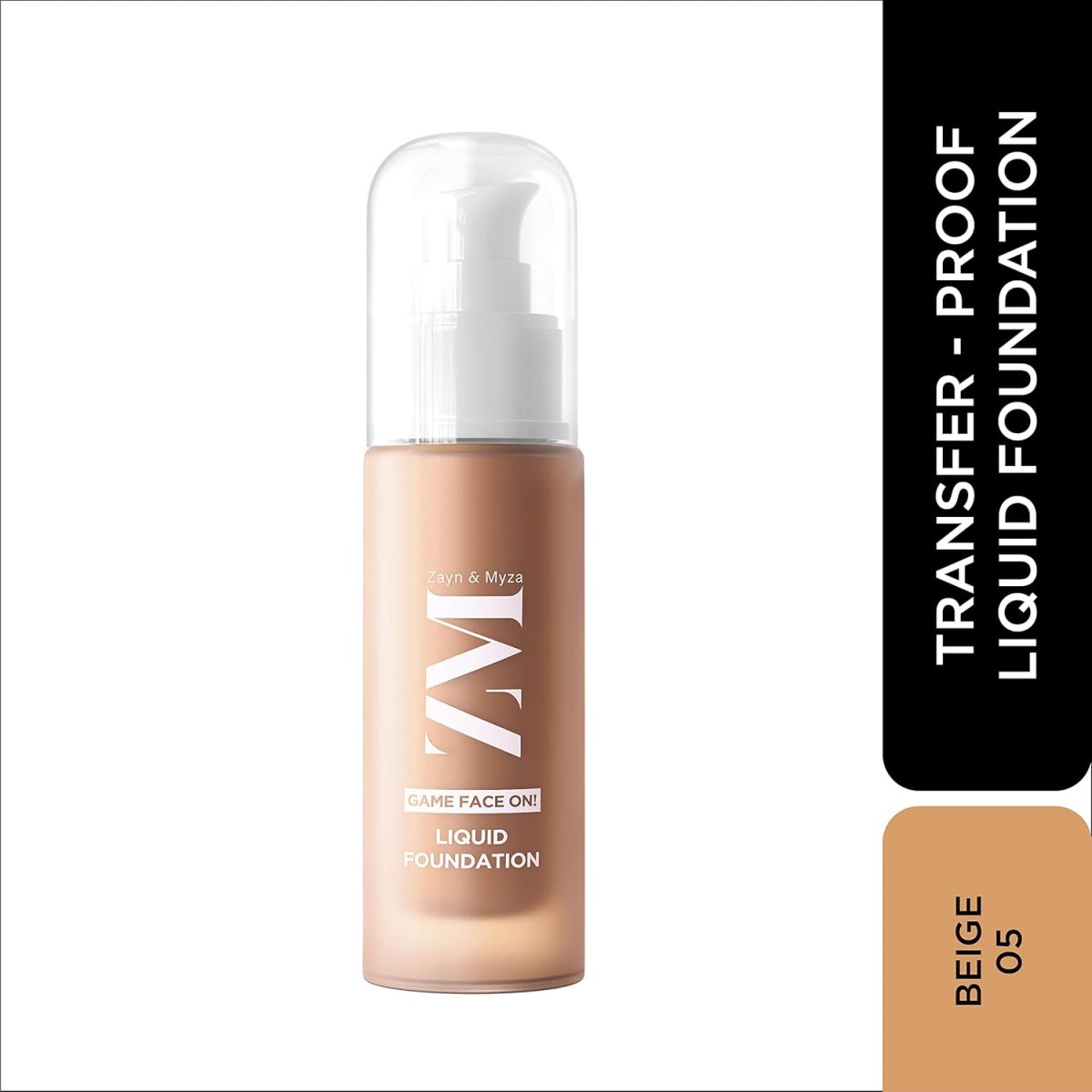 ZM Game Face on Liquid Foundation 12hour Long-lasting | Smudge-Proof | Transfer Proof | SPF 25 (Beige) - Image 2