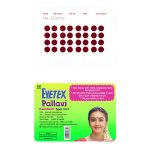 Eyetex Pallavi Sticker Bindi/Pottu|Round|Aloe Vera & Papaya Extracts|Breathable Non-Irritating Velvet Fabric|P4A|Light Maroon|20 Flaps