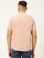 Thomas Scott Men's | Solid | Half Sleeve | Slim Fit | Linen Blend | Spread Collar | Casual Shirt - Image 4