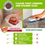 Scotch-Brite Fiber Bathroom Scrubber and Jet Tough Brush (Multicolor, Pack of 2) - Image 3