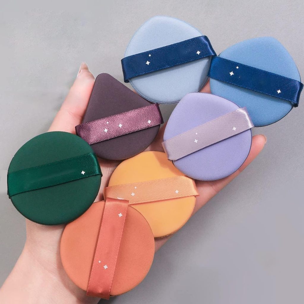 Zollyss Beauty Blender 7 Pcs with Storage Box Makeup Sponges, Air Cushion Powder Puff Beauty Tools Women Professional Cosmetic Puff with Box Powder Sponge Dry & Wet Use (Multicolor)