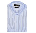 ACCOX Men's Striped Full Long Sleeves Regular Fit Cotton Formal Shirts(GCR62)