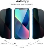 OpenTech® Privacy Tempered Glass Screen Protector Compatible for iPhone 13/13 Pro / 14 / 16e (6.1 Inches) with Edge to Edge Coverage and Easy Installation kit - Image 3
