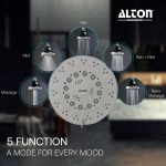 ALTON SHR22310 ABS, 4-INCH, 5-Function Overhead Shower | Mist Flow Bathroom Shower (Chrome) - Image 3