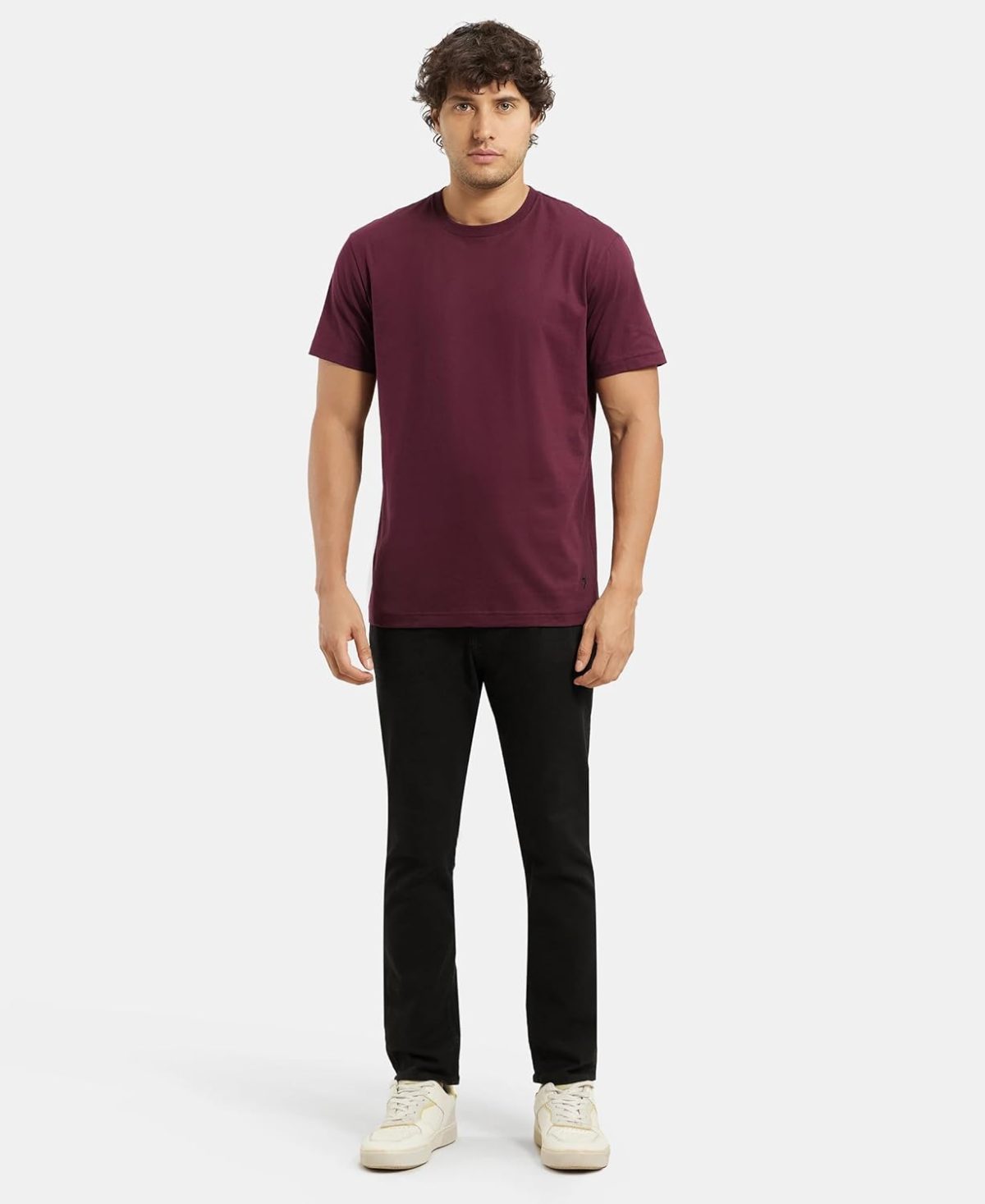 Jockey Men's Super Combed Cotton Regular Fit 2714 Rich Solid Round Neck Half Sleeve T-Shirt (Pack of 2) - Image 9