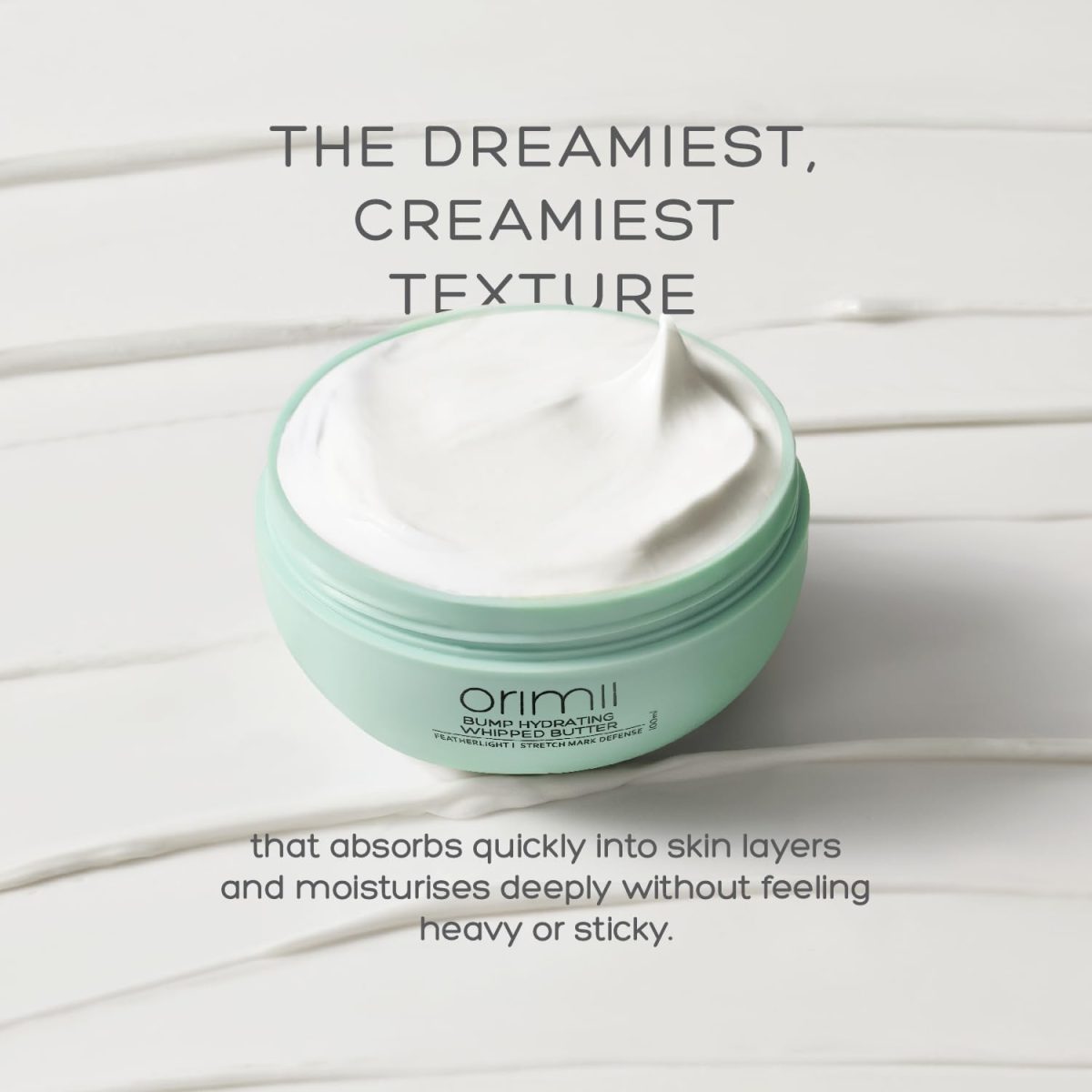 Orimii Bump Hydrating Stretch Marks Removal Body Butter For Women | Whipped Body Cream For Pregnancy | Enriched With Cocoa & Shea Butter | Lightweight, Non Sticky, Breastfeeding Safe (100gm) - Image 5
