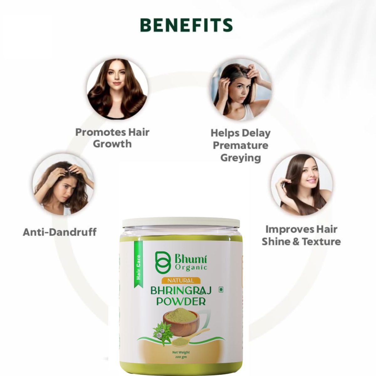 Bhumi Organic Bhringraj Powder (Eclipta Alba) 200g – Ayurvedic Hair Growth, Reduces Hair Fall & Promotes Thick, Strong Hair | Natural - Image 8