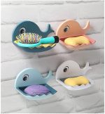 HYLOL Soap Stand Holder for Bathroom Kitchen Sink Magic Stickers Wall Mounted (Pack of 2 Pcs) Soap Dish Holder, Fish Design Random Color(Plastic) - Image 5