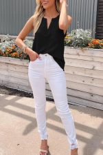 Zilcon Woman Summer Fashion Waffle Tops for Woman Cami Deep V Neck Sleeveless Tops Womens Casual top - Image 4