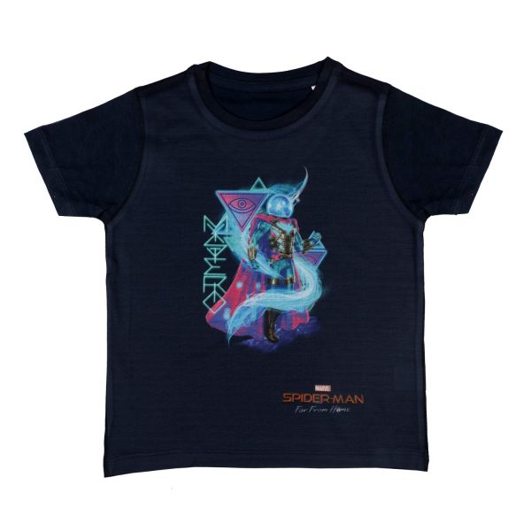 Marvel Spiderman by Wear Your Mind Boy's Plain Regular T-Shirt (DSM0099.3_Navy Blue 3-4Y)