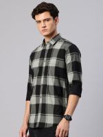 Majestic Man Stylish Slim Fit Cotton Spread Collar Checked Casual Shirt - Image 4